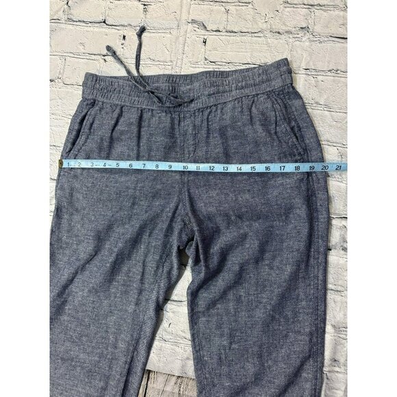 Ann Taylor Factory Petite Linen Blend Pants Elastic Waist Size MP - Picture 10 of 12